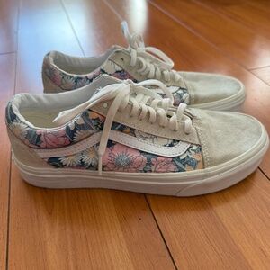Vans Off The Wall 500714 Floral Suede Casual Shoes Sneakers Size M 6.5 W 8